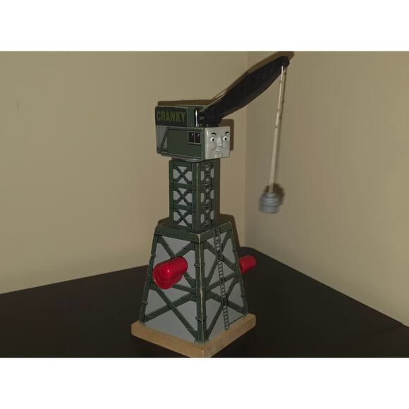 Thomas & Friends Wooden Railway Cranky the Crane 2001 Learning Curve And Cargo - Picture 1 of 6